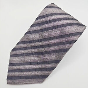 XMI 325 Series Gray Striped Silk Necktie - USA - Like New